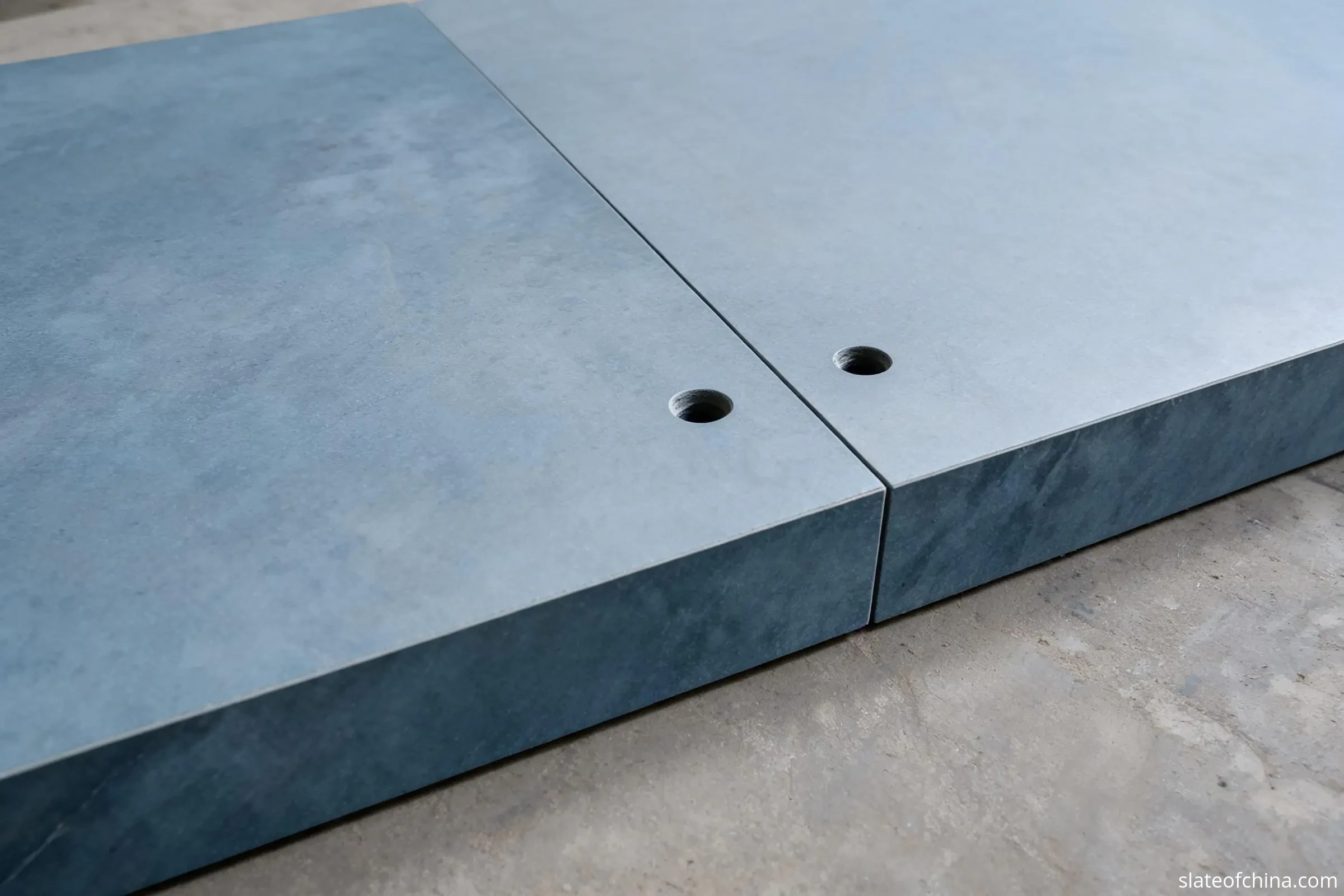 Glossary of Billiard Slate Terms 4 Two slate pieces meeting at a seam with dowel holes drilled near the joint for alignment
