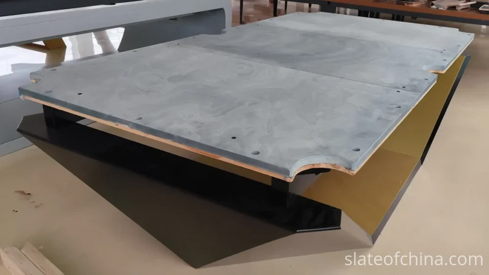 three piece pool table slate bed joints